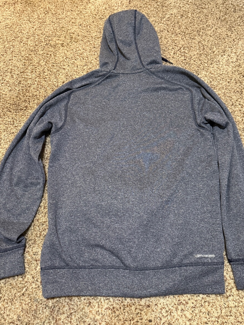 adidas Heather Navy Climawarm Ultimate Hoodie Mens Small - Picture 5 of 7